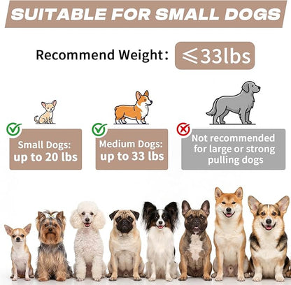 Retractable Dog Leash with USB Rechargeable Flashlight for Night Walks, 16FT Automatic Telescopic Tractor Dog Leash for Small and Medium Dogs, Beige