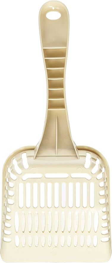 Petmate Litter Scoop with Deep Shovel for Cats, Giant Size, Bleached Linen