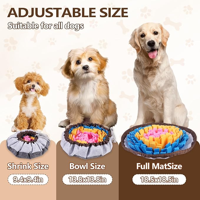 Snuffle Mat for Dogs Cats, Interactive Pet Non Slip Sniff Mat for Slow Eating Cognitive Puzzle Feeder for Enrichment Mental Stimulation Toys Keeping Boredom Away