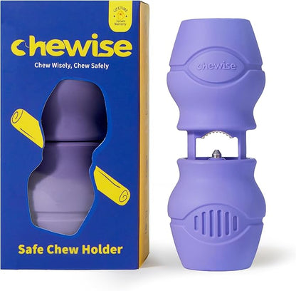 Chewise Bully Stick Holder, Improved Bully Sticks Holder, Ultimate Secure Heavy Duty, BPA-Free Safety Device to Prevent Choking, Fits Various Bully Sticks and Dog Sizes