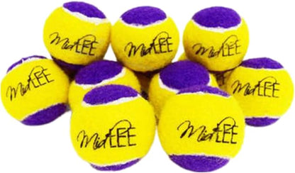 Midlee Squeaky Mini Tennis Ball for Dogs 1.5"- Pack of 12 (Yellow/Purple)