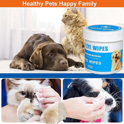 Dog Eye Wipes for Tear Stain Removal, Vet-Recommended Dog Eye Infection Treatment, Natural Dog Wipes for Discharge, Pet Eye Cleaner for Dogs&Cats, Gentle & Safe Pet Wipes for Sensitive Skin, 130 Count