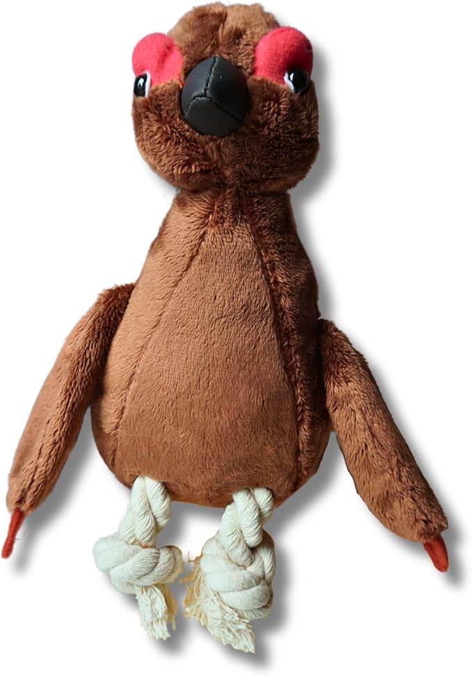 7" Squeaky Plush Toy for Puppies Small Dogs Self Etertainment Washable Soft Made [PET ONLY] (Brown Turkey)