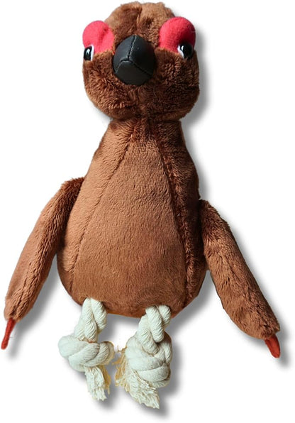 7" Squeaky Plush Toy for Puppies Small Dogs Self Etertainment Washable Soft Made [PET ONLY] (Brown Turkey)
