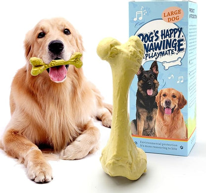 KIMOO Nylon Dog Chew Bone for Long Lasting, Durable Dog Chew Toys for Aggressive Chewers Dogs Treats Bones with Chicken Flavor for Large Dogs Over 33 Ibs, 1 Pack