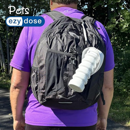 EZY DOSE Collapsible Pet Water Bottle, Portable Dog Water Dispenser for Travel, Leak-Proof, BPA-Free, Foldable Dog Water Bottle with Attached Bowl, Ideal for Hiking, Walking, and Outdoor Adventures
