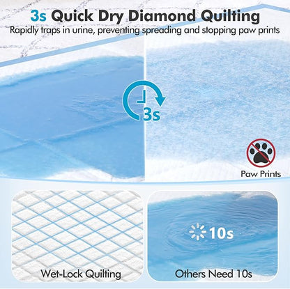 Gimars 4XL 36"x36" Thicken Heavy Absorbency Dog Pee Pad Extra Large- Jumbo Disposable Polymer Quick Dry No Leaking Pee Pads for Dogs, Cats, Rabbits Pets 45 Counts