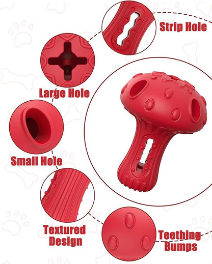 Dog Chew Toys for Aggressive Chewers, Rubber Treat Dispensing Stimulation Toy to Keep Them Busy, Durable Interactive Enrichment Puzzle Toy for Medium Large Breed Dogs