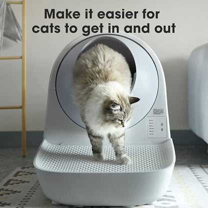CATLINK Ramp, Compatible with Prox Self Cleaning Cat Litter Box, Easy Entry for Elder Cats, Kitten and Cats with Limited Mobility, Traps Mess from Box and Paws, Grey