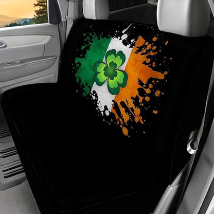 AFPANQZ Saint Patrick Leaf Car Seat Cover Rear Seats Only High Stretchy Washable Bucket Seat Cushion Protector Backseats Covers for Girls Women, Fit Most Cars, Sedan, SUV, Van
