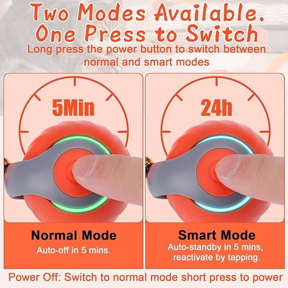 BABORUI 2Pack Interactive Cat Toy Ball - Automatic Interactive Cat Toys for Indoor Cats with 3 Tails, 2 Speeds Rechargeable Enrichment for Small/Medium/Large to Keep Them Busy