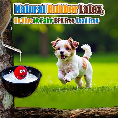 Squeaky Dog Toys for Small Dogs 2.2", Flat Squeaky Dog Balls Small Dog Toy Ball, Latex Dog Squeaky Toys Ball Indoor, Outdoor