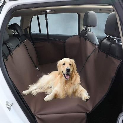 Dog Car Seat Cover - Heavy Duty Dog Hammock with Side Flaps - Waterproof/Scratch Proof/Nonslip Padded Pet Seat Cover - Universal fits All Cars