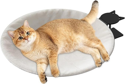 Elevated Hammock Bed, Clip On Cat Desk Cushion, 24x16 Inches Pet Cushion with Removable Cover Feature, Soft Fabric Hanging, Cat Bed with Space Saving Design, Interactive Indoor Rest for Cats