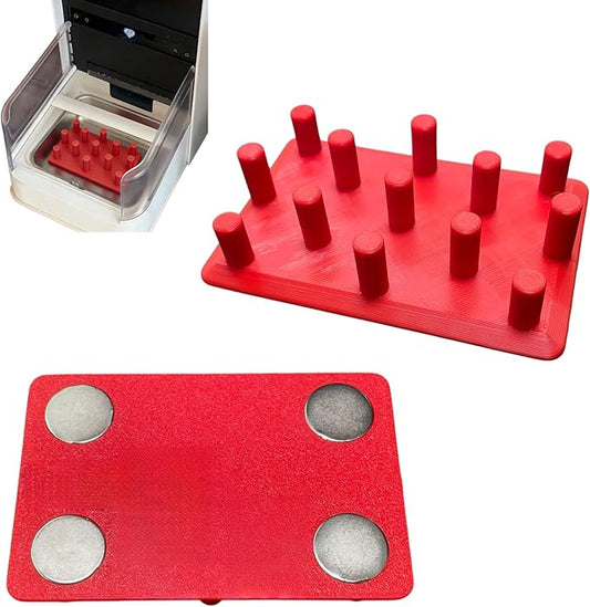 Magnetic Slow Feed Bowl Insert Compatible with Petlibro RFID Feeder, 13-Pillar Anti-Choking Design for Controlled Eating, Sloped Non-Jamming Base for Cats and Dogs (Red)