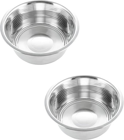 HB 2.5 Cups Stainless Steel Dog and Cat Bowls (2 Pack) Replacement Bowl - 6.2" Diameter, 2.2" Height for Raised Feeders