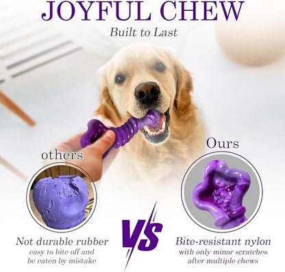 2-Pack Dog Chew Toys for Aggressive Chewers: Indestructible Dog Toys for Large Breed, Tough Dog Chew Bones to Keep Them Busy, A for Large Dogs