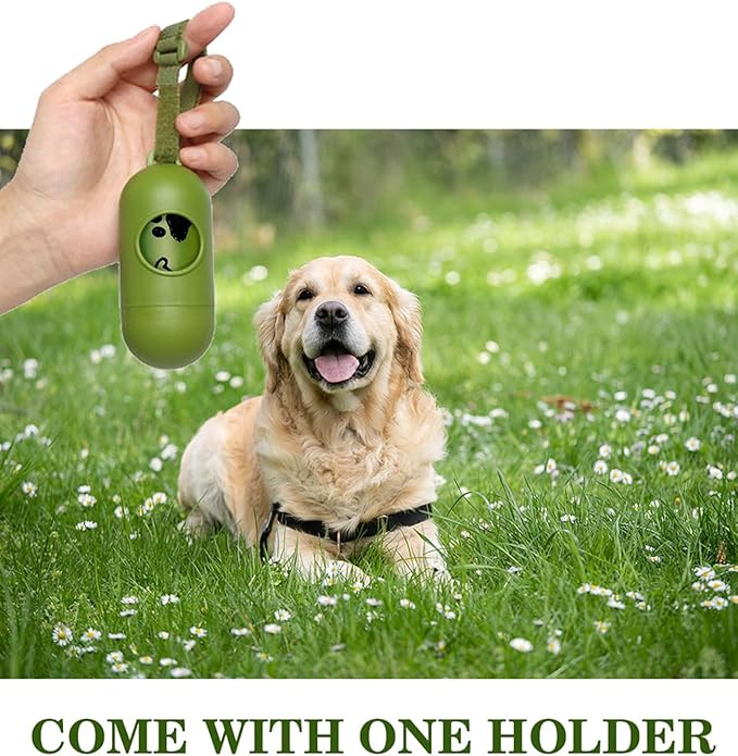 Dog Poop Bags XL Rolls: Leak-Proof Unscented Poop Bags with Dispenser for Doggy Dogs 14 Rolls (210 Count)- Green