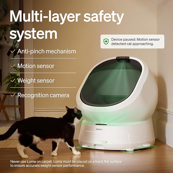 PETLIBRO Automatic Litter Box with AI-Camera Waste Analysis, Auto Odor-Control Self Cleaning Litter Box, Large Open-Top Luma Smart Litterbox with Multi-Cats Recognition, Usage Tracking, Safety Sensors