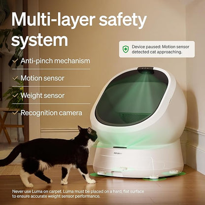 PETLIBRO Luma Automatic Cat Litter Box AI-Camera Waste Analysis, Auto Odor-Control Self Cleaning Cat Litter Box with Multi-Cats Recognition, Smart App Usage Tracking, Safety Sensors and Large Open Top