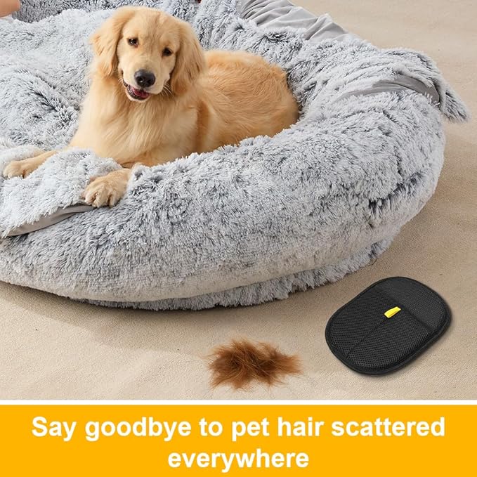 2 PCS Pet Hair Remover Gloves, Electrostatic Dog Hair Remover, Reusable Cat Hair Remover Grooming Gloves Brush Tool for Couch, Furniture, Carpet, Curtain