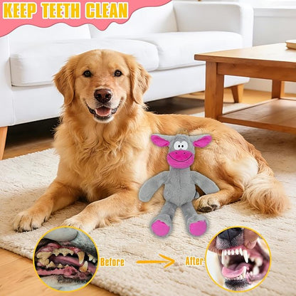 Squeak Dog Toys,Plush Chew Toys for Large Dogs, Crinkle Stuffed Animal Tail,Hands,Ears,Squeaky Interactive Toys for Small Medium Dogs,Keep Them Busy,not for Aggressive chew Dogs