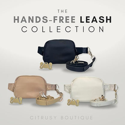 Hands Free Leash and Belt Bag | Chestnut Belt Bag + Leash