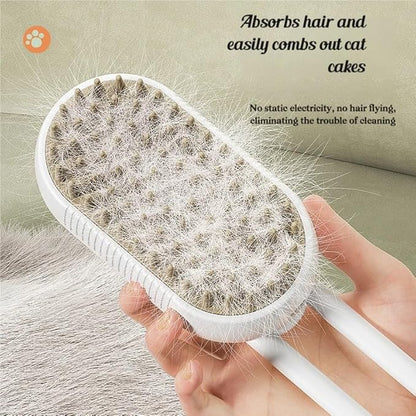 360° Rotating Cat Brush for Hair Removal and Grooming - Non-Slip ABSPet Hair Brush with Ergonomic Handle, Gentle Brushes for Cats, Dog & Small Animals (Purple)