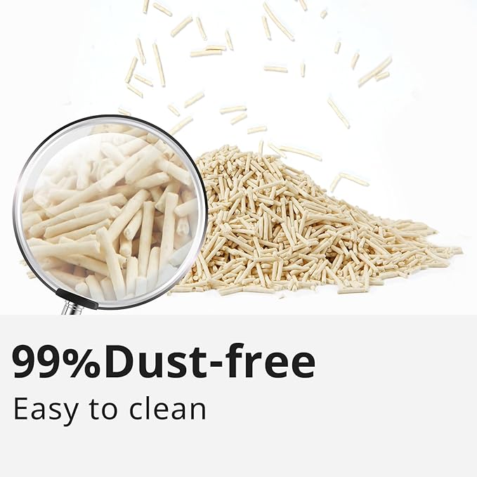 Tofu Cat Litter 11.2LB(5.6lb×2bag) Clumping, 100% Natural Raw Materials, Clumping,Flushable,Ultra Absorbent and Fast Drying,Solubility in Water,Really Dust-Free,Less Scattering