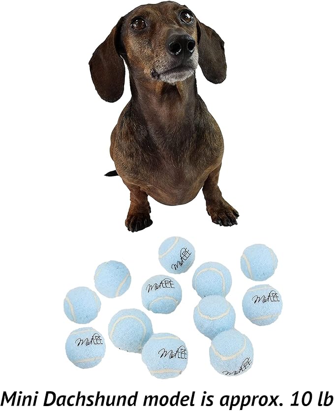 Midlee 1.5" Mini Squeaky Tennis Ball Set of 12 Blue