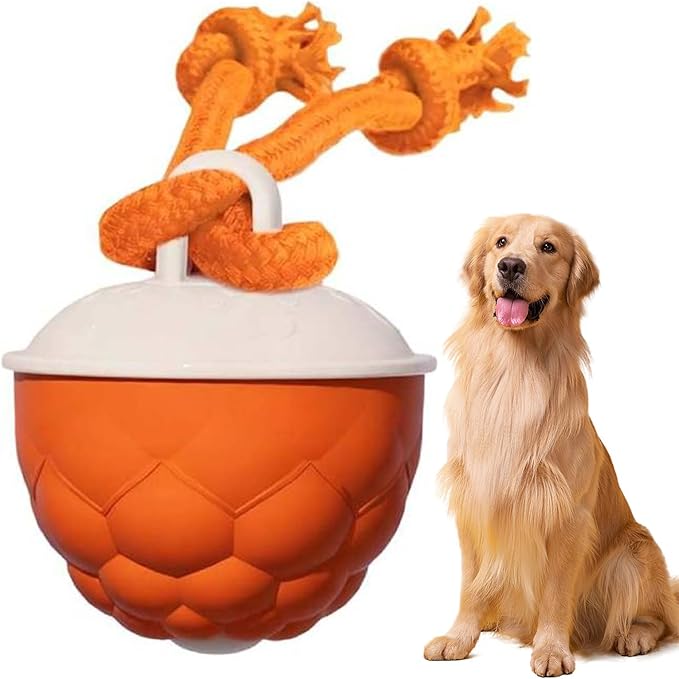 Interactive Dog Toys, Dog Ball Laun-Cher - 2026 Upgraded Motion Activated Automatic Rolling Ball Toys for Small/Medium/Large Dogs Balls for Boredom to Keep Them Busy with Dog Toy Balls (Orange)