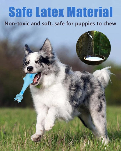 Dog Toys Squeaky, Funny Animal Interactive Latex Rubber Squeak Pet Toy Pack for Puppy Small Medium Breed Dogs