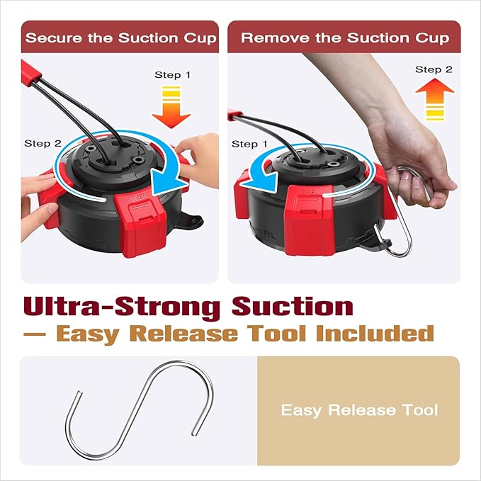 Interactive Suction Cup Dog Toy for Boredom Relief, Tug of War and Self Play with Rope and Rubber Ball, Dog Toys to Keep Them Busy Indoors Or Outdoors (BR)