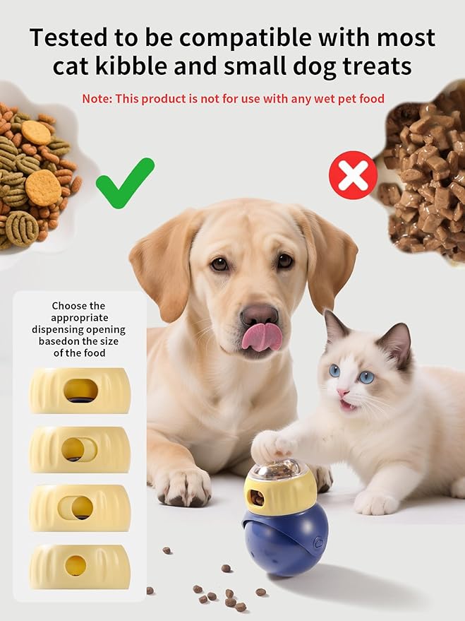 Treat Dispensing Dog Toys, Interactive Dog Puzzle Toy for Boredom, Dog Enrichment Toys to Keep Them Busy, Dogs and Cats Slow Feeder（Not for Aggressive Chewers）