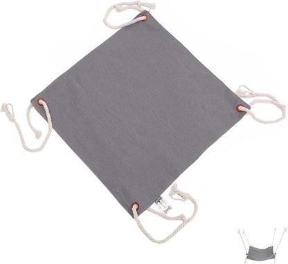 BESTYASH Adjustable Hanging Cat Hammock Bed Double-Sided Wear-Resistant Sleeping Nest for Cage Small Cats and Kittens Light Gray