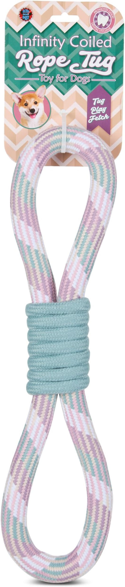 Bow Wow Woven Rope Dog Toys – Durable Chew & Tug Toys for Medium & Large Dogs – Gentle on Teeth – Assorted Shapes & Weaves – Dental Flossing Action – Heavy Duty Interactive Play