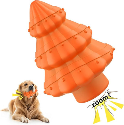 Dog Chew Toy-Tough&Durable Dog Toys for Aggressive Chewers,Christmas Tree Style&Beef Smell Squeaky Chew Toy -for Small Medium and Large Dogs.