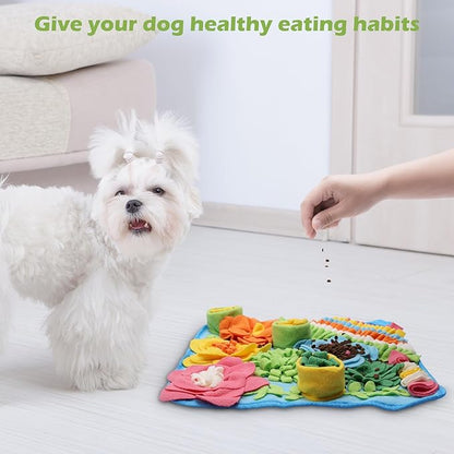 KeeKit Snuffle Mat for Dogs, Interactive Puzzle Feeding Game for Stress Relief & Foraging Skills, Non-Slip Portable Treat Feeding Mat for Small Medium Breed
