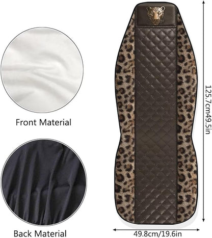Leopard Automotive Seat Covers Seat Cover for Front Seats Only for Women Men Universal Fit for Cars, SUVs, Trucks Car Interior Accessories Seat Protector Brown