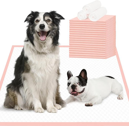 Puppy Pads Extra Large 30"×36" - 25 Count, XL Pee Pads for Dogs, Unscented Pink Dog Pads, Super Absorbent & Leak-Proof Potty Pads for Doggies