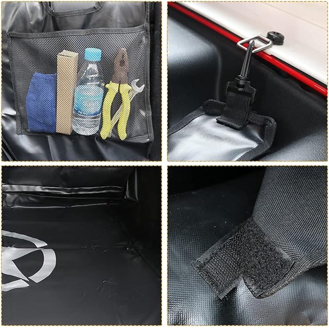 BESTAOO Dog Trunk Liner for Jeep - Heavy Duty Waterproof Oxford Cargo Protector for 2007-2025 Wrangler JK JL 4-Door, Nonslip Washable Pet Seat Cover & Anti-Scratch Liner (Star)
