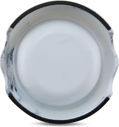Marble Print Melamine Dog and Cat Food and Water Bowl, Non Skid Base, Anti-Slip Pet Feeder Bowls (5.4 Ounce, 13.5 Ounce,27 Ounce)