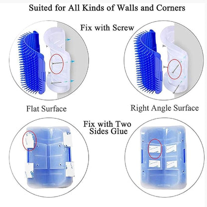 rrrrr Pet Products For Cats Brush Corner Cat Massage Self Groomer Comb Brush With Catnip Cat rubs the face a tickling comb