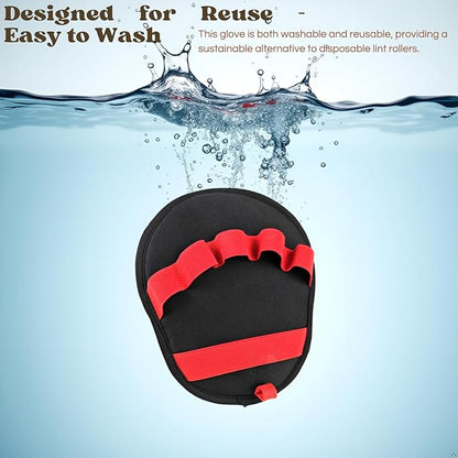 Pet Hair Removal Glove 3-in-1 Set,Electrostatic Pet Hair Removal Glove For Cat Couch Carpet Furniture Grooming,Magic Brush Pet Hair Remover With One-Click Self-Cleaning, Flea Comb For Cats Dogs