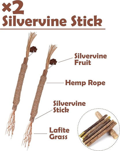 PET SHOW 12 Pack Catnip Toys for Indoor Cats Crinkle Toy Balls Natural Silvervine Sticks Interactive Catnip Fether Balls Cat Nip Mice&Fish Kitten Paw Lollipops Organic Chew Toys Kitty Teething Toy
