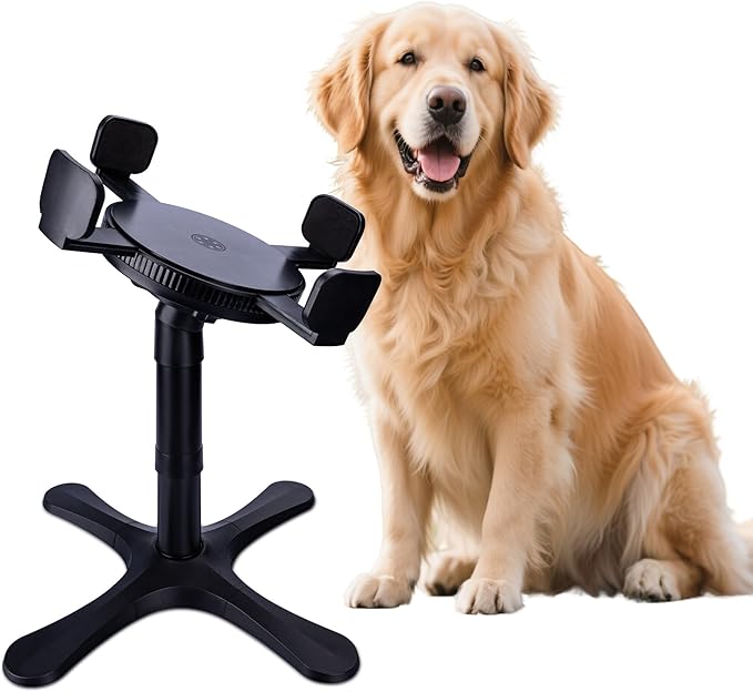 Elevated Adjustable Dog Bowl Feeding Stand, 3 Heights and Tiled Ajudst, Compatible with Moost Feeding Bowls, Great for Medium Large Dogs(1 Pack)