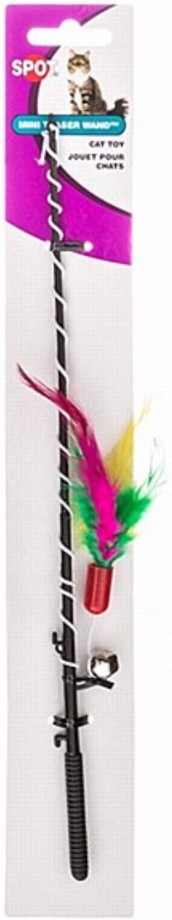 Ethical Pet Spot Mini Teaser Wand Colorful Interactive Cat Toy - Pack of 10