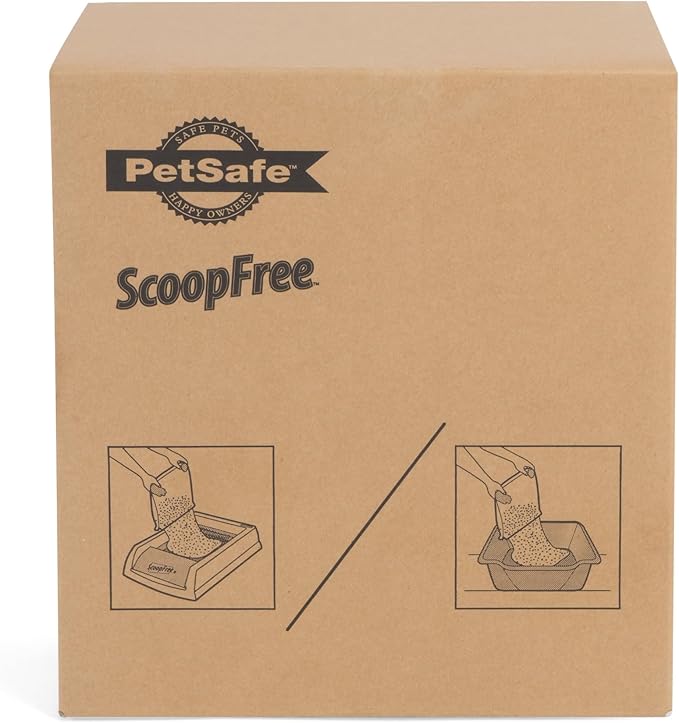 PetSafe ScoopFree Premium Crystal Cat Litter - Outperforms Clay Litter - Refill Packs - Reusable Tray Compatible - Fragrance Free - 4.3 lb Bags - 2 Pack