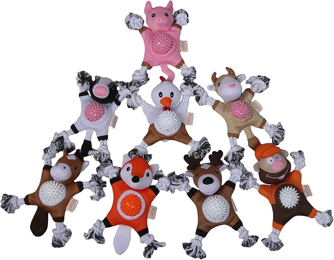 Territory 2 in 1 No Stuffing Removable Fetch Ball Tug Dog Toy for Small Medium Large Dogs, Fox