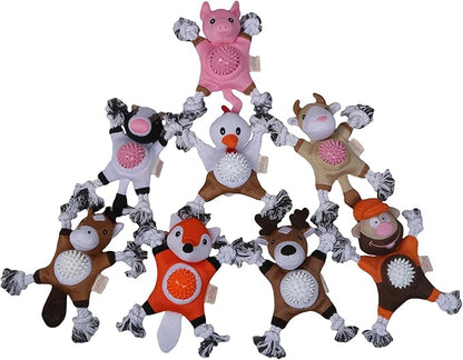 Territory 2 in 1 No Stuffing Removable Fetch Ball Tug Dog Toy for Small Medium Large Dogs, Fox